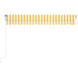 vidaXL Toldo automático LED sensor de viento amarillo blanco 450x300cm vidaXL Toldo automático LED sensor de viento amarillo blanco 450x300cm