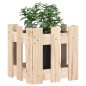vidaXL Jardinera con diseño de valla madera maciza de pino 30x30x30 cm vidaXL Jardinera con diseño de valla madera maciza de pino 30x30x30 cm