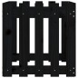vidaXL Jardinera diseño de valla madera maciza pino negra 50x50x50 cm vidaXL Jardinera diseño de valla madera maciza pino negra 50x50x50 cm