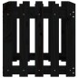 vidaXL Jardinera diseño de valla madera maciza pino negra 50x50x50 cm vidaXL Jardinera diseño de valla madera maciza pino negra 50x50x50 cm