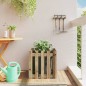 vidaXL Jardinera diseño de valla madera de pino impregnada 50x50x50 cm vidaXL Jardinera diseño de valla madera de pino impregnada 50x50x50 cm