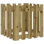 vidaXL Jardinera diseño de valla madera de pino impregnada 50x50x50 cm vidaXL Jardinera diseño de valla madera de pino impregnada 50x50x50 cm