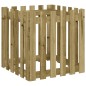 vidaXL Jardinera diseño de valla madera de pino impregnada 60x60x60 cm