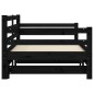 vidaXL Sofá cama nido madera maciza de pino negro 90x200 cm vidaXL Sofá cama nido madera maciza de pino negro 90x200 cm