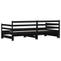 vidaXL Sofá cama nido madera maciza de pino negro 90x200 cm vidaXL Sofá cama nido madera maciza de pino negro 90x200 cm
