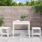 vidaXL Mesa y sillas de jardín 3 piezas madera maciza de pino blanco vidaXL Mesa y sillas de jardín 3 piezas madera maciza de pino blanco