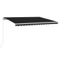 vidaXL Toldo manual retráctil con LED gris antracita 400x350 cm vidaXL Toldo manual retráctil con LED gris antracita 400x350 cm