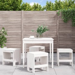vidaXL Juego de comedor de jardín 5 piezas madera maciza pino blanco