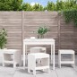 vidaXL Juego de comedor de jardín 5 piezas madera maciza pino blanco vidaXL Juego de comedor de jardín 5 piezas madera maciza pino blanco