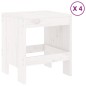 vidaXL Juego de comedor de jardín 5 piezas madera maciza pino blanco vidaXL Juego de comedor de jardín 5 piezas madera maciza pino blanco