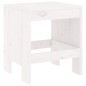 vidaXL Juego de comedor de jardín 5 piezas madera maciza pino blanco vidaXL Juego de comedor de jardín 5 piezas madera maciza pino blanco