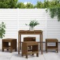vidaXL Set de comedor de jardín 5 pzas madera maciza pino marrón miel