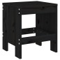 vidaXL Juego de comedor de jardín 17 piezas madera maciza pino negro