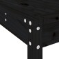 vidaXL Juego de comedor de jardín 17 piezas madera maciza pino negro