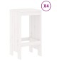 vidaXL Set de mesa y taburetes altos jardín 5 pzas madera pino blanco vidaXL Set de mesa y taburetes altos jardín 5 pzas madera pino blanco
