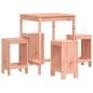 vidaXL Mesa alta y taburetes de jardín 5 piezas madera maciza Douglas vidaXL Mesa alta y taburetes de jardín 5 piezas madera maciza Douglas