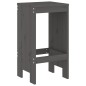 vidaXL Mesa y taburetes altos jardín 9 pzas madera maciza de pino gris