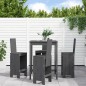 vidaXL Set de mesa y taburetes altos jardín 5 piezas madera pino gris vidaXL Set de mesa y taburetes altos jardín 5 piezas madera pino gris