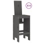 vidaXL Set de mesa y taburetes altos jardín 5 piezas madera pino gris vidaXL Set de mesa y taburetes altos jardín 5 piezas madera pino gris