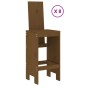 vidaXL Mesa y taburetes altos de jardín 9 pzas madera pino marrón miel vidaXL Mesa y taburetes altos de jardín 9 pzas madera pino marrón miel