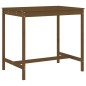 vidaXL Mesa y taburetes altos de jardín 5 pzas madera pino marrón miel vidaXL Mesa y taburetes altos de jardín 5 pzas madera pino marrón miel