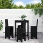 vidaXL Set de mesa y taburetes altos jardín 5 piezas madera pino negro vidaXL Set de mesa y taburetes altos jardín 5 piezas madera pino negro