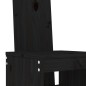vidaXL Set de mesa y taburetes altos jardín 5 piezas madera pino negro vidaXL Set de mesa y taburetes altos jardín 5 piezas madera pino negro