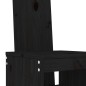vidaXL Set de mesa y taburetes altos jardín 3 pzas madera pino negro