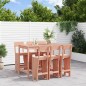 vidaXL Juego de muebles de jardín 7 pzas madera maciza abeto Douglas