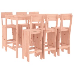 vidaXL Juego de muebles de jardín 7 pzas madera maciza abeto Douglas
