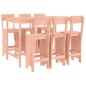 vidaXL Juego de muebles de jardín 7 pzas madera maciza abeto Douglas