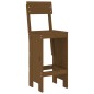 vidaXL Mesa y taburetes altos de jardín 5 pzas madera pino marrón miel vidaXL Mesa y taburetes altos de jardín 5 pzas madera pino marrón miel