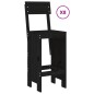 vidaXL Mesa y taburetes altos jardín 9 pzas madera maciza pino negro vidaXL Mesa y taburetes altos jardín 9 pzas madera maciza pino negro