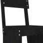 vidaXL Mesa y taburetes altos jardín 9 pzas madera maciza pino negro vidaXL Mesa y taburetes altos jardín 9 pzas madera maciza pino negro