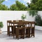 vidaXL Mesa y taburetes altos de jardín 7 pzas madera pino marrón miel vidaXL Mesa y taburetes altos de jardín 7 pzas madera pino marrón miel