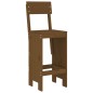 vidaXL Mesa y taburetes altos de jardín 7 pzas madera pino marrón miel vidaXL Mesa y taburetes altos de jardín 7 pzas madera pino marrón miel