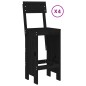 vidaXL Set de mesa y taburetes altos jardín 5 piezas madera pino negro vidaXL Set de mesa y taburetes altos jardín 5 piezas madera pino negro
