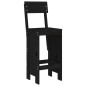 vidaXL Set de mesa y taburetes altos jardín 5 piezas madera pino negro vidaXL Set de mesa y taburetes altos jardín 5 piezas madera pino negro