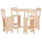 vidaXL Set de mesa y taburetes altos jardín 5 pzas madera maciza pino vidaXL Set de mesa y taburetes altos jardín 5 pzas madera maciza pino