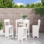 vidaXL Set de mesa y taburetes altos jardín 5 pzas madera pino blanco vidaXL Set de mesa y taburetes altos jardín 5 pzas madera pino blanco