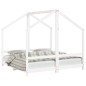 vidaXL Estructura de cama de niños madera de pino blanco 2x(80x160) cm vidaXL Estructura de cama de niños madera de pino blanco 2x(80x160) cm