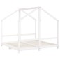 vidaXL Estructura de cama de niños madera de pino blanco 2x(80x160) cm vidaXL Estructura de cama de niños madera de pino blanco 2x(80x160) cm