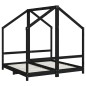 vidaXL Estructura de cama de niños madera de pino negro 2x(70x140) cm vidaXL Estructura de cama de niños madera de pino negro 2x(70x140) cm