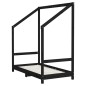 vidaXL Estructura de cama de niños madera de pino negro 2x(70x140) cm vidaXL Estructura de cama de niños madera de pino negro 2x(70x140) cm