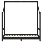 vidaXL Estructura de cama de niños madera de pino negro 2x(70x140) cm vidaXL Estructura de cama de niños madera de pino negro 2x(70x140) cm
