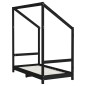 vidaXL Estructura de cama de niños madera de pino negro 2x(70x140) cm vidaXL Estructura de cama de niños madera de pino negro 2x(70x140) cm