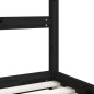 vidaXL Estructura de cama de niños madera de pino negro 2x(70x140) cm vidaXL Estructura de cama de niños madera de pino negro 2x(70x140) cm
