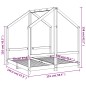 vidaXL Estructura de cama de niños madera de pino negro 2x(70x140) cm vidaXL Estructura de cama de niños madera de pino negro 2x(70x140) cm