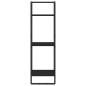 vidaXL Estantería pared 3 niveles madera ingeniería negro 30x25x100 cm vidaXL Estantería pared 3 niveles madera ingeniería negro 30x25x100 cm