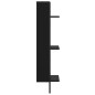vidaXL Estantería pared 3 niveles madera ingeniería negro 30x25x100 cm vidaXL Estantería pared 3 niveles madera ingeniería negro 30x25x100 cm